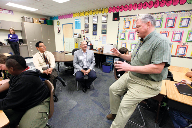 Mitchell recognizes Navy vet turned Colina teacher